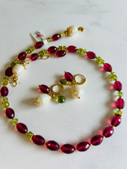 Ruby necklace set