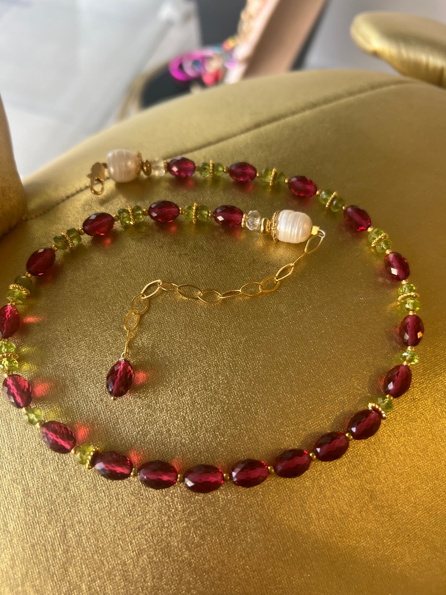 Ruby necklace set